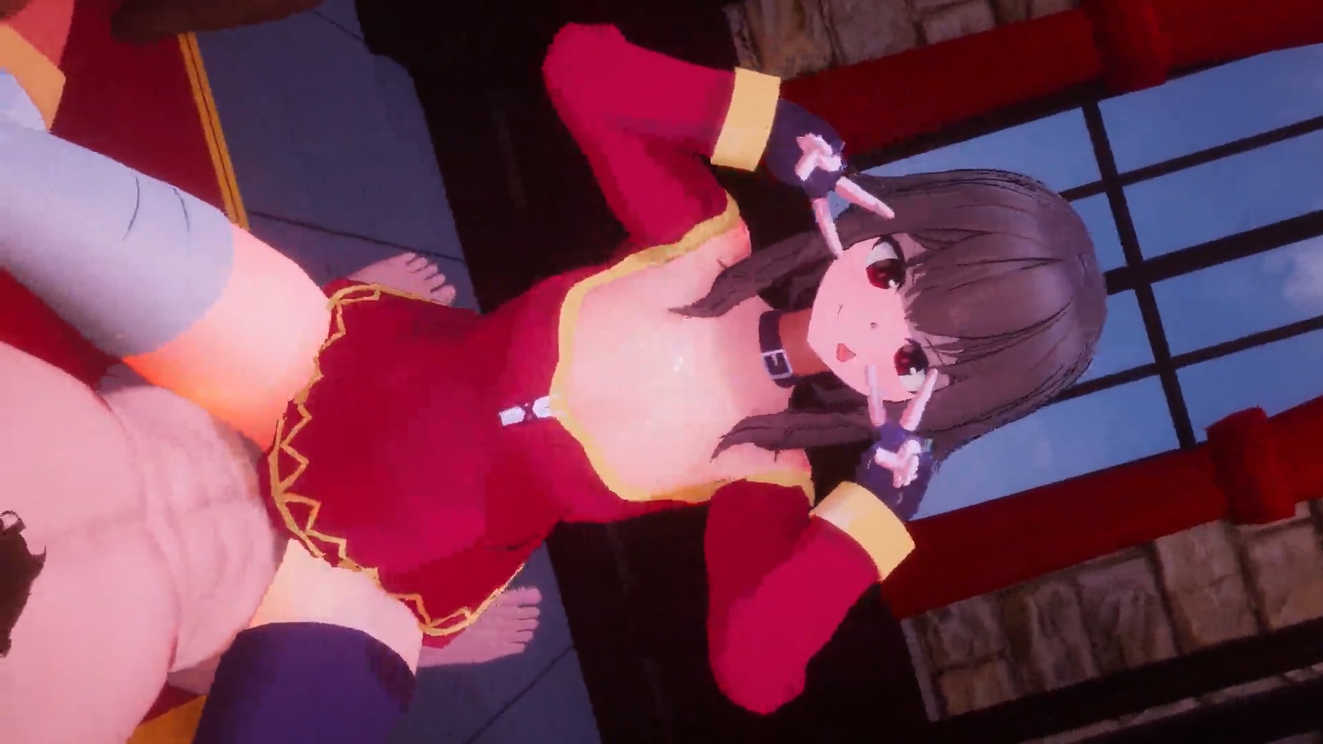 0548 -【R-18 MMD】Konosuba – Darkness & megumin sex animation
