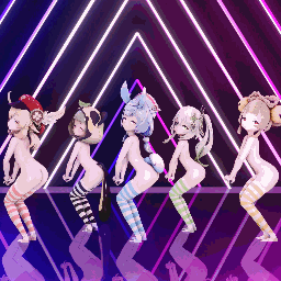 1261 – 【R18-MMD】Pi-Haruka – Genshin Impact 原神 loli idols 萝莉五人组 (先确认你身边没人才看哦）